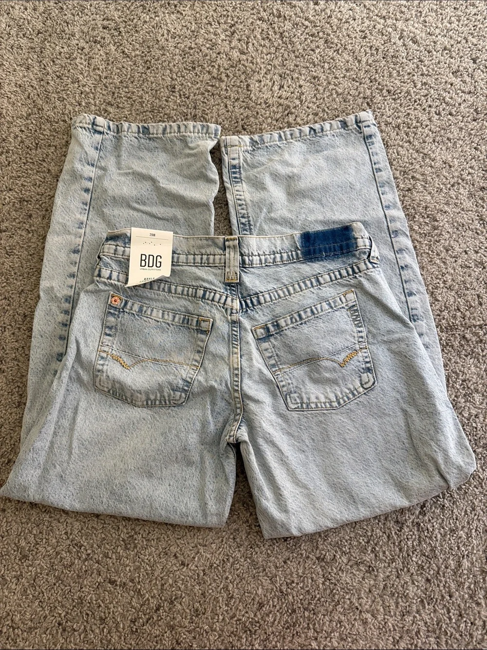 BDG Kayla Lowrider  Jeans - Pale Blue Denim - Picture 3 of 3